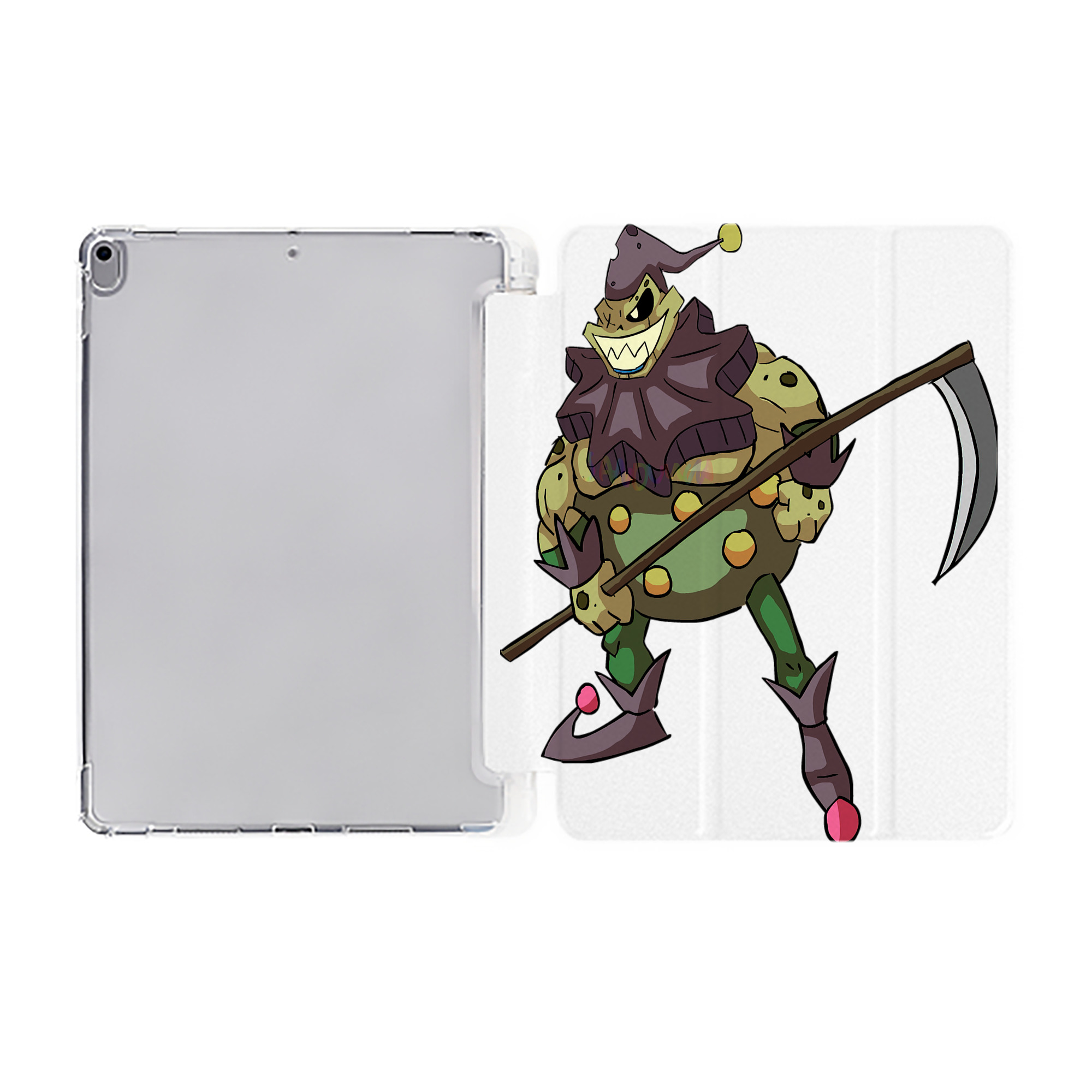（画像用） 遊☆戯☆王 Yu-Gi-Oh! IPad ケース ペン収納付き 三つ折りスタンド PUレザー×シリコン 対応機種9.5/10.5/10.9インチ
